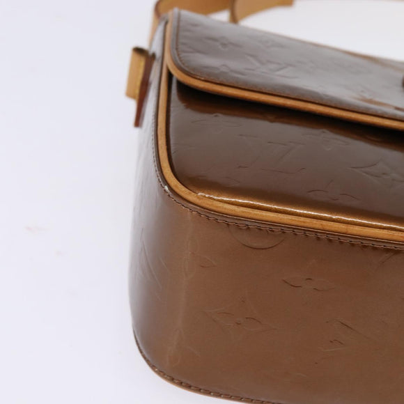 LOUIS VUITTON Monogram Vernis Christie GM Umhängetasche Bronze M91107 Auth BA6997