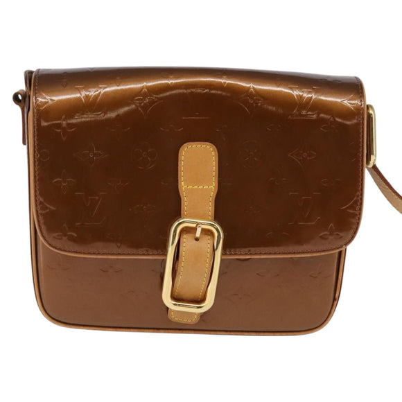 LOUIS VUITTON Monogram Vernis Christie GM Umhängetasche Bronze M91107 Auth BA6997