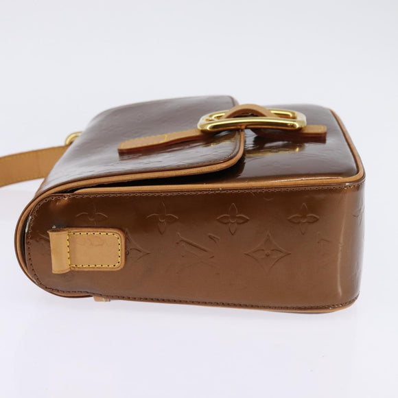 LOUIS VUITTON Monogram Vernis Christie GM Umhängetasche Bronze M91107 Auth BA6997