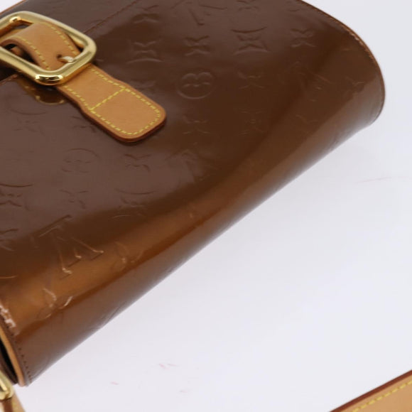 LOUIS VUITTON Monogram Vernis Christie GM Shoulder Bag Bronze M91107 Auth BA6997