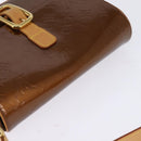 LOUIS VUITTON Monogram Vernis Christie GM Umhängetasche Bronze M91107 Auth BA6997-6