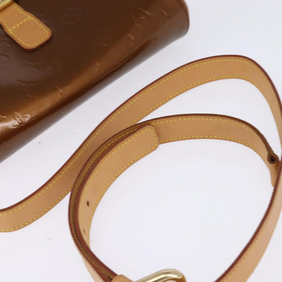 LOUIS VUITTON Monogram Vernis Christie GM Umhängetasche Bronze M91107 Auth BA6997