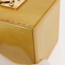 LOUIS VUITTON Monogram Vernis Bleecker Cosmetic Pouch Beige M91002 Auth BA6998-9