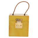 LOUIS VUITTON Monogram Vernis Bleecker Cosmetic Pouch Beige M91002 Auth BA6998-13