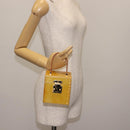 LOUIS VUITTON Monogram Vernis Bleecker Cosmetic Pouch Beige M91002 Auth BA6998-21