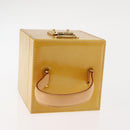 LOUIS VUITTON Monogram Vernis Bleecker Cosmetic Pouch Beige M91002 Auth BA6998-6