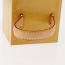 LOUIS VUITTON Monogram Vernis Bleecker Cosmetic Pouch Beige M91002 Auth BA6998-7