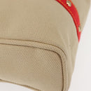 LOUIS VUITTON Antigua Hippo GM Tote Bag Beige Red M40032 LV Auth BA7007-14