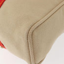 LOUIS VUITTON Antigua Hippo GM Tote Bag Beige Red M40032 LV Auth BA7007-15