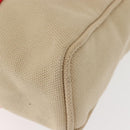 LOUIS VUITTON Antigua Hippo GM Tote Bag Beige Red M40032 LV Auth BA7007-17