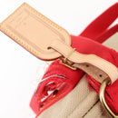 LOUIS VUITTON Antigua Hippo GM Tote Bag Beige Red M40032 LV Auth BA7007-19