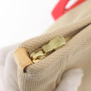 LOUIS VUITTON Antigua Hippo GM Tote Bag Beige Red M40032 LV Auth BA7007-9