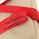 LOUIS VUITTON Antigua Hippo GM Tote Bag Beige Red M40032 LV Auth BA7007-10