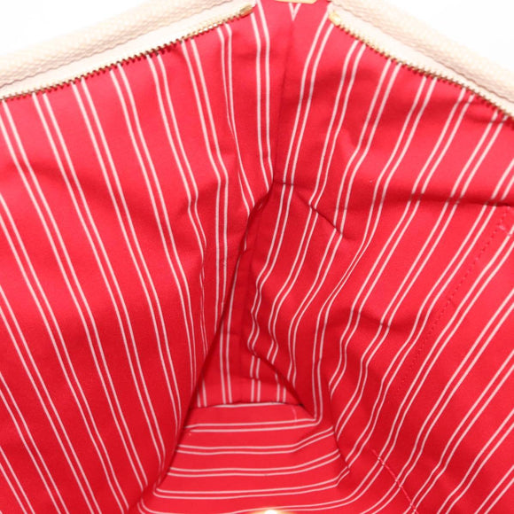 LOUIS VUITTON Antigua Hippo GM Tote Bag Beige Red M40032 LV Auth BA7007