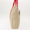 LOUIS VUITTON Antigua Hippo GM Tote Bag Beige Red M40032 LV Auth BA7007-4