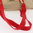 LOUIS VUITTON Antigua Hippo GM Tote Bag Beige Red M40032 LV Auth BA7007-7