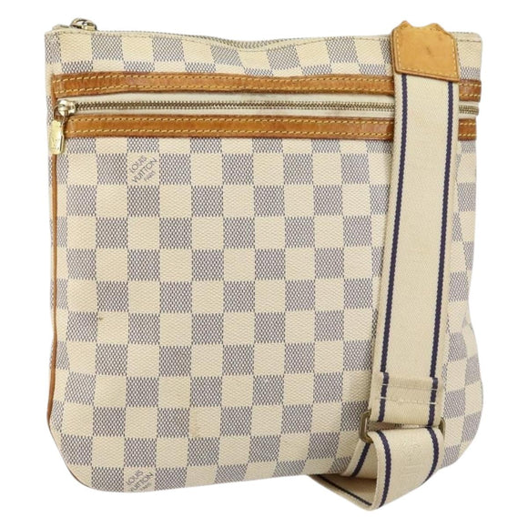 LOUIS VUITTON Damier Azur Pochette Bosphore Shoulder Bag N51112 LV Auth BA7009