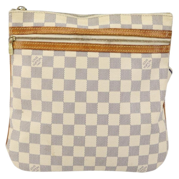LOUIS VUITTON Damier Azur Pochette Bosphore Shoulder Bag N51112 LV Auth BA7009