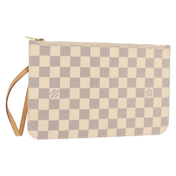 LOUIS VUITTON Damier Azur Neverfull MM Pouch LV Auth BA7011