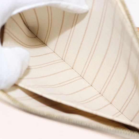 LOUIS VUITTON Damier Azur Neverfull MM Pouch LV Auth BA7011