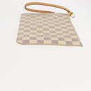 LOUIS VUITTON Damier Azur Neverfull MM Pouch LV Auth BA7011-3