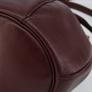 CARTIER Must Line Shoulder Bag Leather Bordeaux Gold Auth BA7014-9