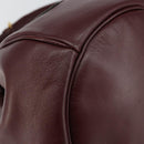 CARTIER Must Line Shoulder Bag Leather Bordeaux Gold Auth BA7014-14