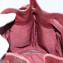 CARTIER Must Line Shoulder Bag Leather Bordeaux Gold Auth BA7014-19