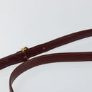 CARTIER Must Line Shoulder Bag Leather Bordeaux Gold Auth BA7014-8