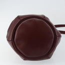 CARTIER Must Line Shoulder Bag Leather Bordeaux Gold Auth BA7014-5