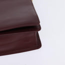 CARTIER Must Line Shoulder Bag Leather Bordeaux Gold Auth BA7015-15