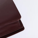 CARTIER Must Line Shoulder Bag Leather Bordeaux Gold Auth BA7015-17