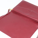 CARTIER Must Line Shoulder Bag Leather Bordeaux Gold Auth BA7015-10