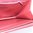 CARTIER Must Line Shoulder Bag Leather Bordeaux Gold Auth BA7015-19