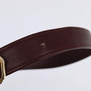 CARTIER Must Line Shoulder Bag Leather Bordeaux Gold Auth BA7015-8