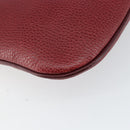 CARTIER Must Line Shoulder Bag Leather Bordeaux Gold Auth BA7016-14