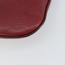 CARTIER Must Line Shoulder Bag Leather Bordeaux Gold Auth BA7016-15