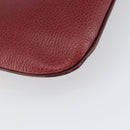 CARTIER Must Line Shoulder Bag Leather Bordeaux Gold Auth BA7016-16