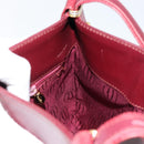 CARTIER Must Line Shoulder Bag Leather Bordeaux Gold Auth BA7016-18