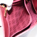 CARTIER Must Line Shoulder Bag Leather Bordeaux Gold Auth BA7016-20