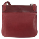 CARTIER Must Line Shoulder Bag Leather Bordeaux Gold Auth BA7016-2