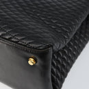 BALLY Hand Bag Leather Black Gold Auth BA7018-16