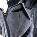 BALLY Hand Bag Leather Black Gold Auth BA7018-22