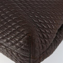 BALLY Hand Bag Leather Brown Gold Auth BA7019-8