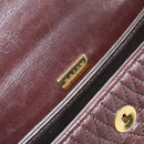 BALLY Hand Bag Leather Brown Gold Auth BA7019-19