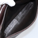 BALLY Hand Bag Leather Brown Gold Auth BA7019-10