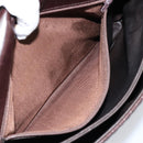 BALLY Hand Bag Leather Brown Gold Auth BA7019-23