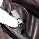 BALLY Hand Bag Leather Brown Gold Auth BA7019-12