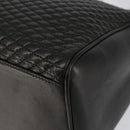 BALLY Hand Bag Leather Black Gold Auth BA7020-8