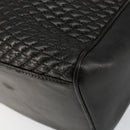 BALLY Hand Bag Leather Black Gold Auth BA7020-16